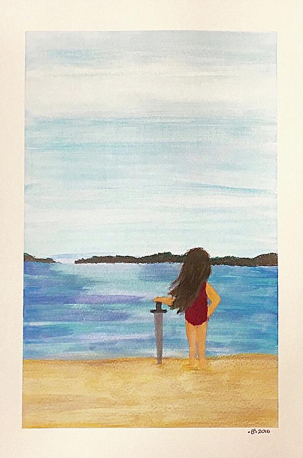Beach Mixed Media - Beach Sword by Barbara Bellissimo