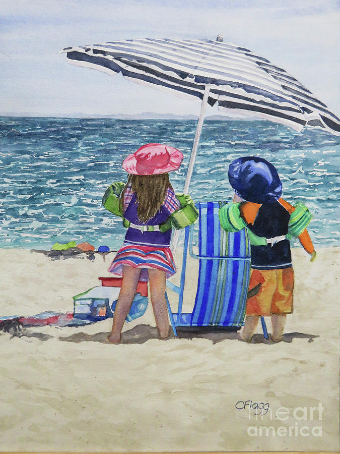 Summer Painting - Beach Time by Carol Flagg