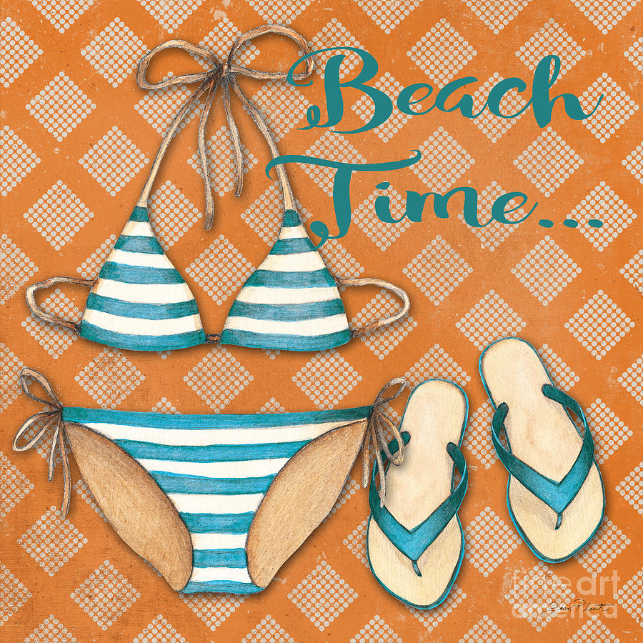 Beach Time-JP3617 Painting by Jean Plout