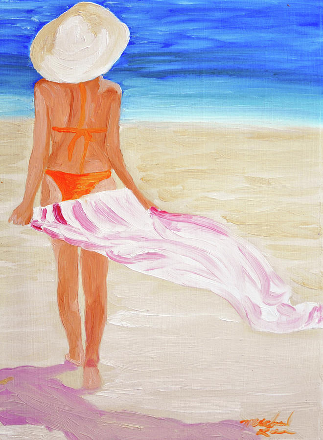 Beach Painting - Beach Towel by Michael Lee