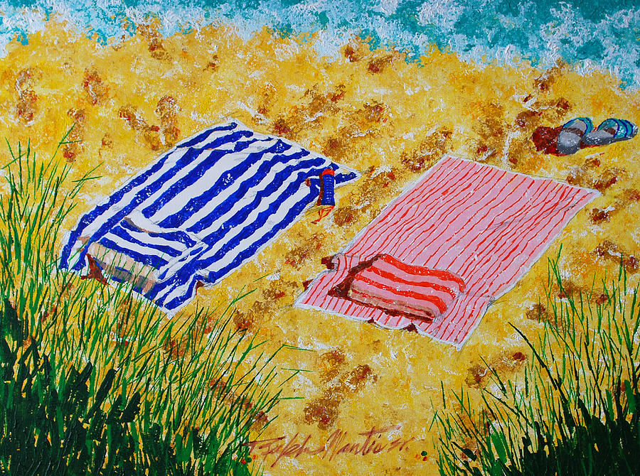 Beach Painting - Beach Towels  by Art Mantia