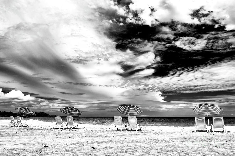 Beach Umbrellas at Red Frog Beach Panama Photograph by John Rizzuto