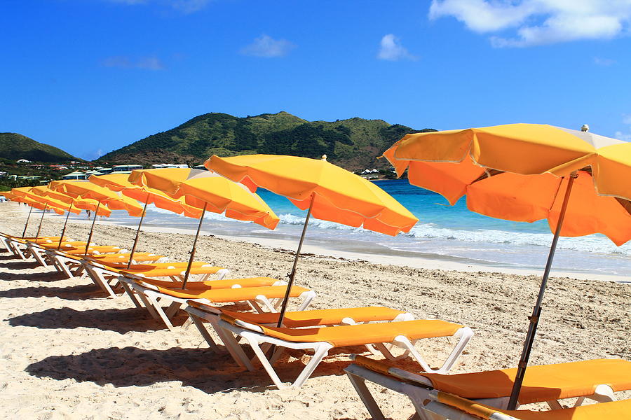 Beach umbrellas Photograph by Catie Canetti