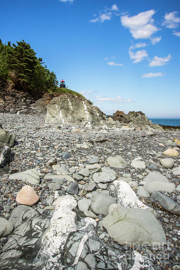 Beach view of West Quoddy Head Photograph by Alana Ranney