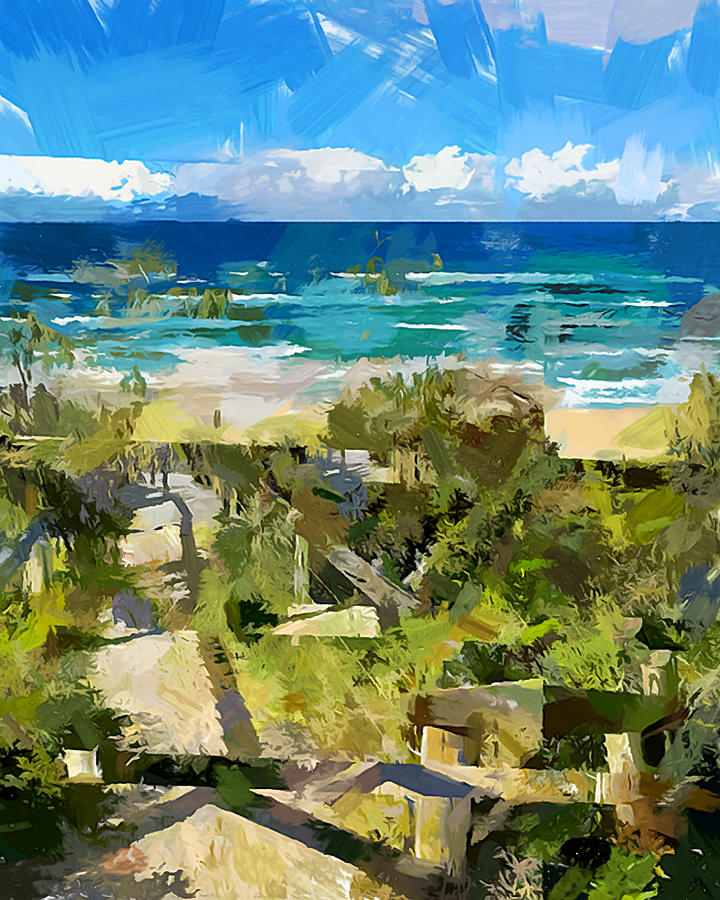 Beach Walk Painting by Chris Butler