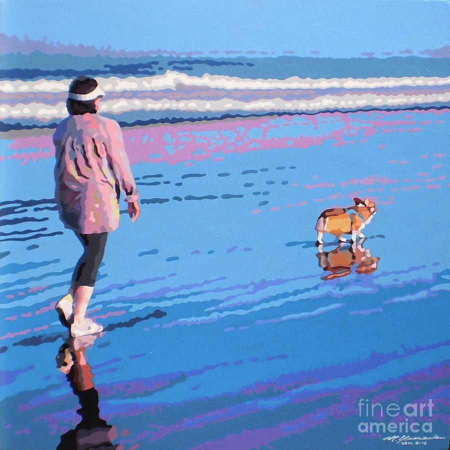 Landscape Painting - Beach Walk v.4 by Max Yamada