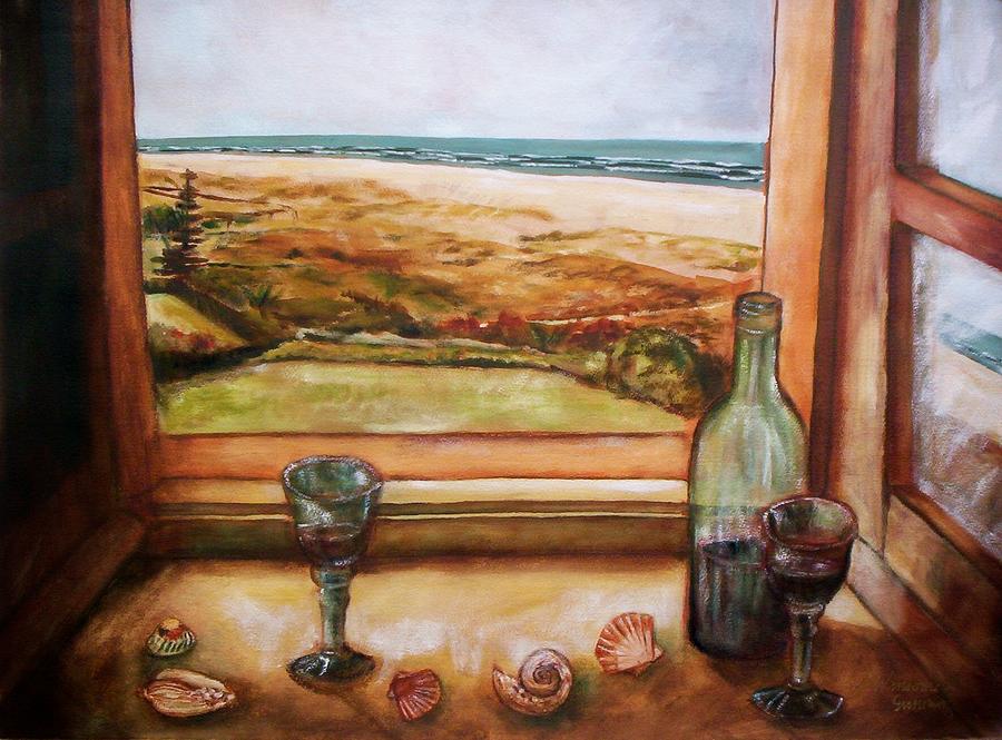 Beach Painting - Beach Window by Winsome Gunning