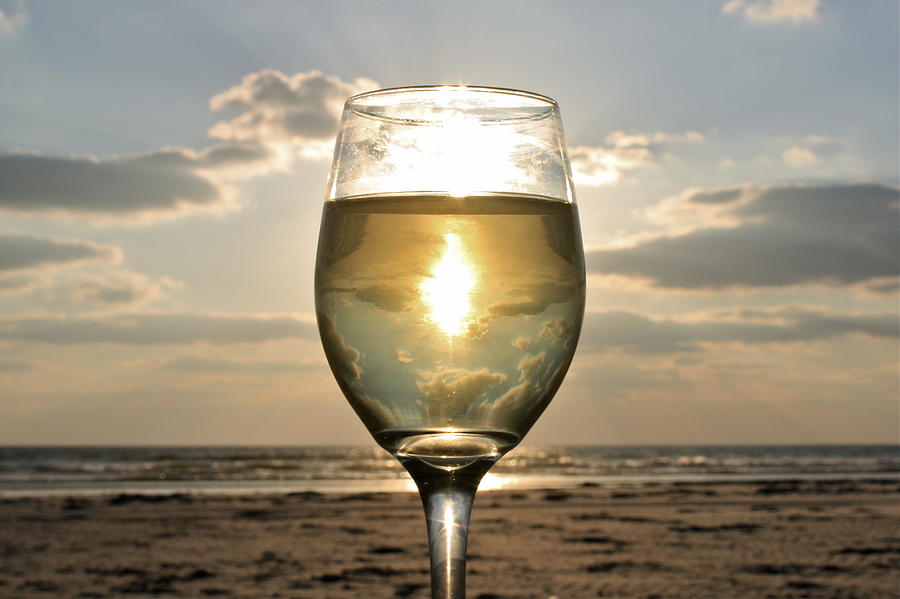 Wine Photograph - Beach Wine by Valerie Tull
