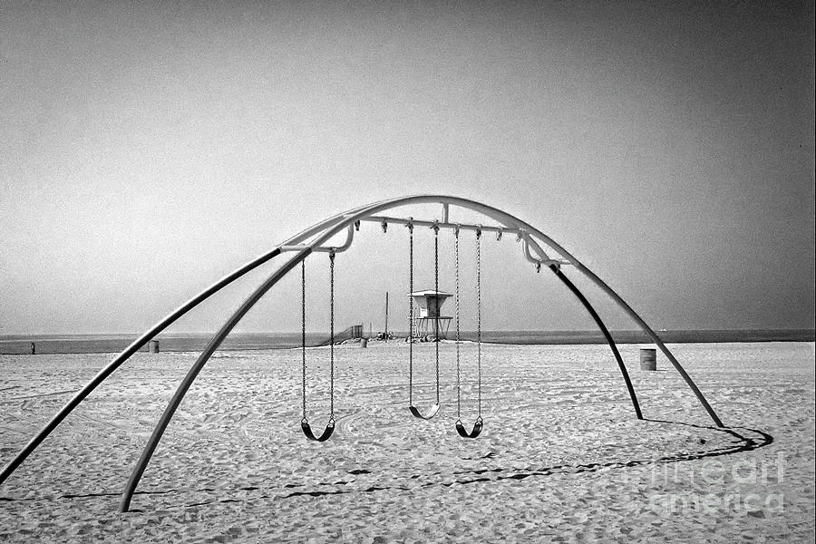 Beach Workout Bars Photograph by David Zanzinger