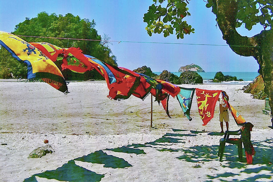 Beach Wraps Blowing in the Wind by Manuel Antoio Beach, Costa Rica  Photograph by Ruth Hager