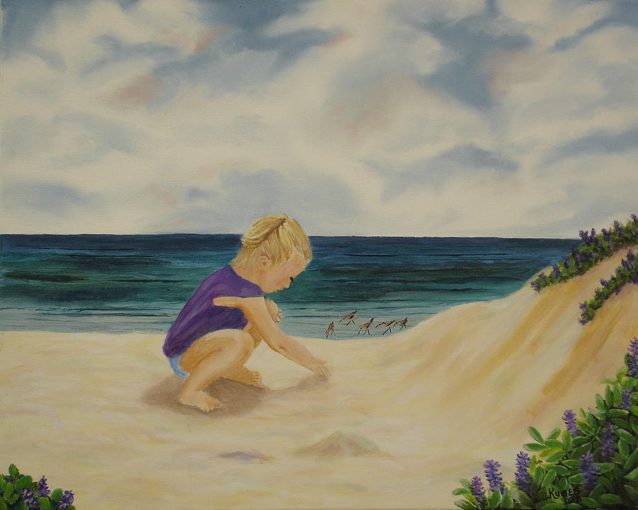 Beachcomber Painting by Susan Kubes