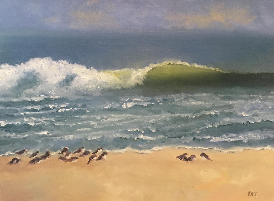 Beachcombers Painting by Marg Wolf