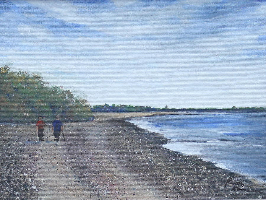 Beachcombers Painting by Ruth Kamenev