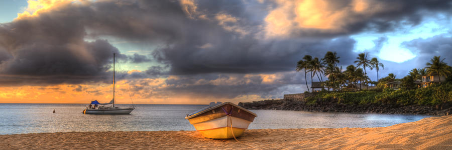 Sunset Photograph - Beached Boat 3 by Sean Davey