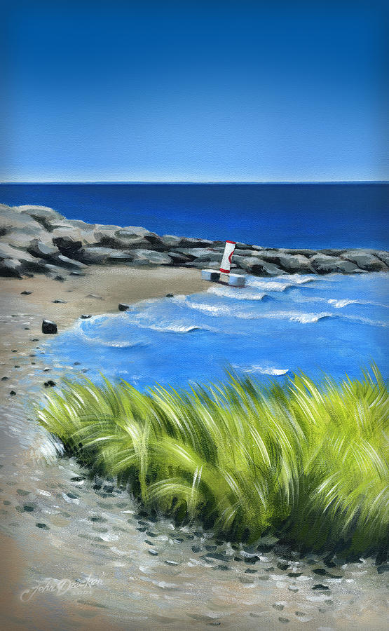 Summer Painting - Beached Buoy by John Deecken