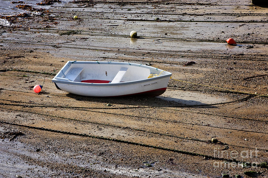 Beached Dinghy at Low Tide Photograph by Louise Heusinkveld