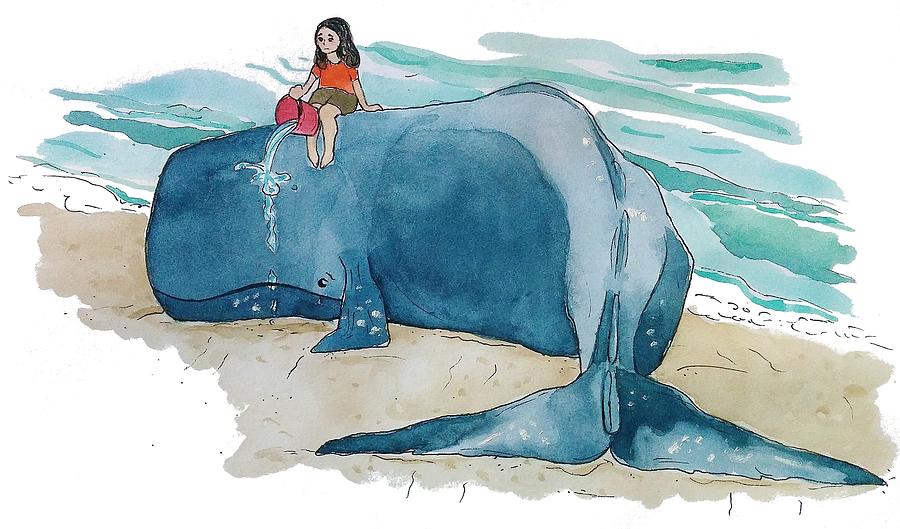 Animal Painting - Beached Whale by Katrina Davis