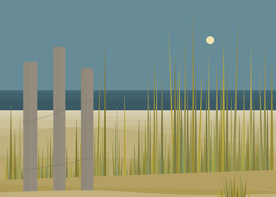 Beaches - Fence Digital Art by Val Arie