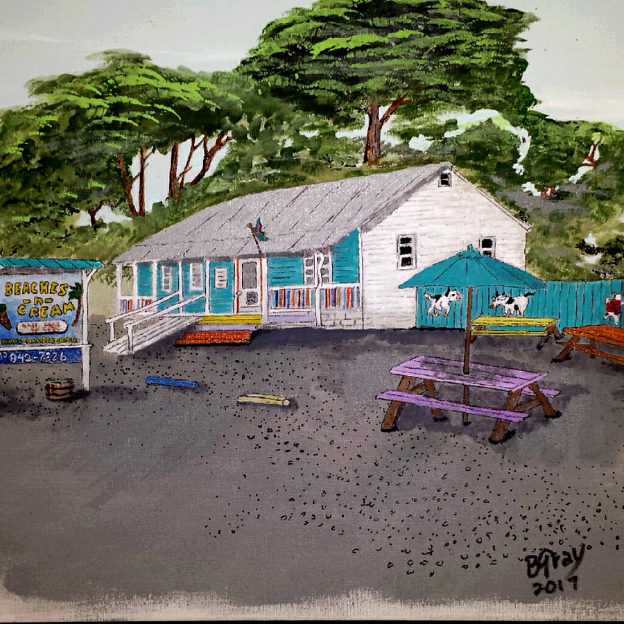 Ice Cream Shop Painting - Beaches N Cream by Bill Gray
