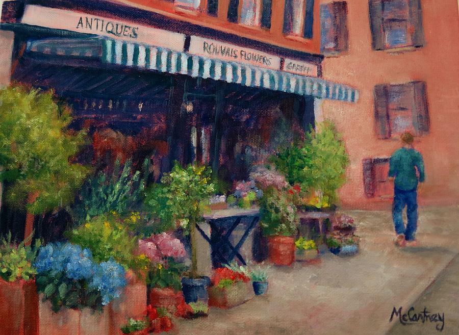 Beacon Hill Flower Shop Painting By Connie Mccartney