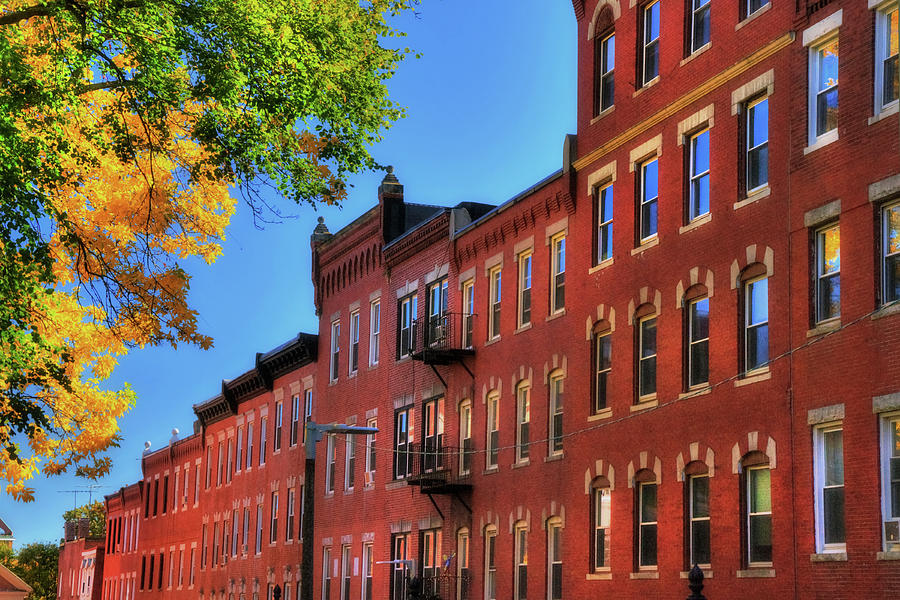Beacon Hill Red Brick Architecture - Boston Photograph by Joann Vitali
