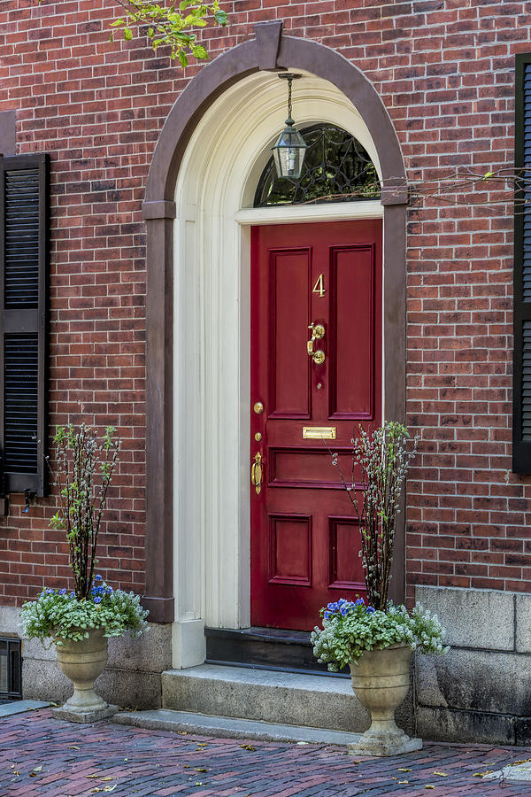 Boston Photograph - Beacon Hill Red Door by Susan Candelario