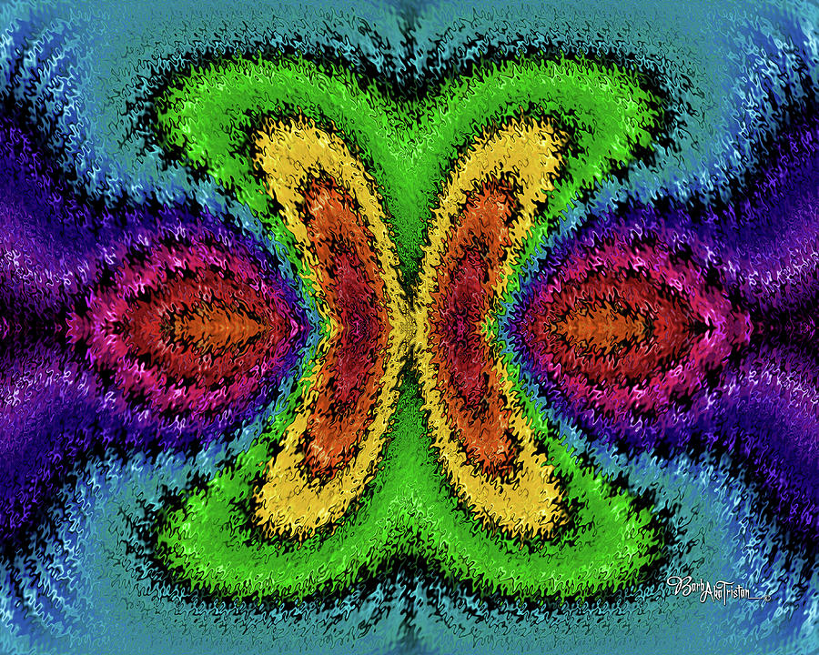 Bead Morph Apple Butterfly #130 Digital Art by Barbara Tristan