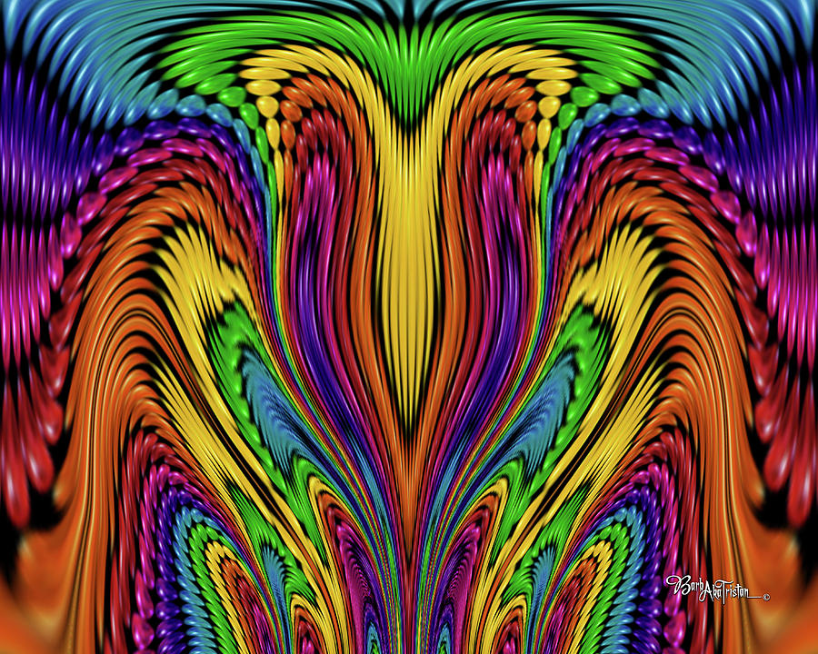 Bead Morph Tulip Abstract #127 Digital Art by Barbara Tristan