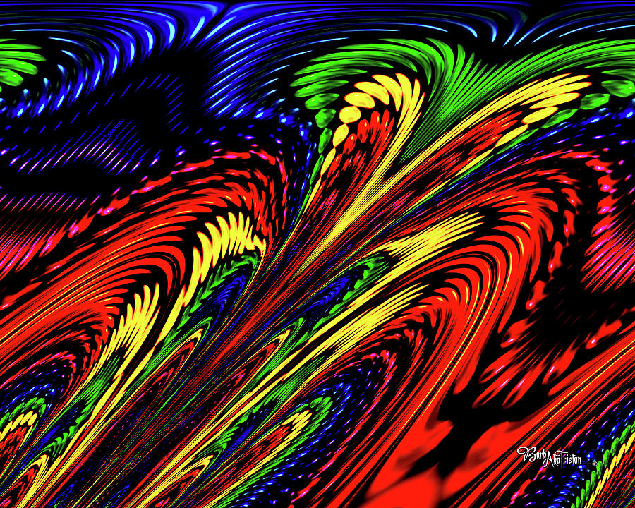 Bead Morphs Bright Colorful #132 Digital Art by Barbara Tristan