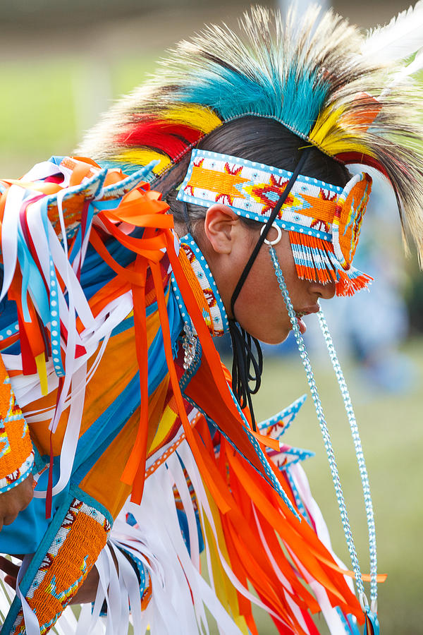 Beaded Pow Wow Dancer Photograph by Steven Bateson