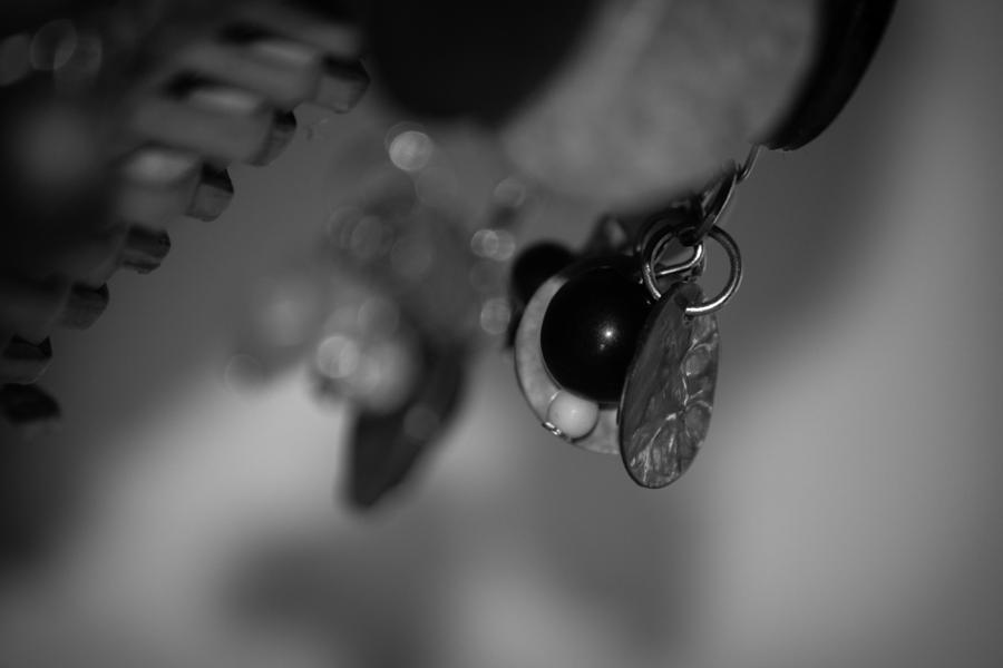 Beads in Black And White Photograph by Ester McGuire