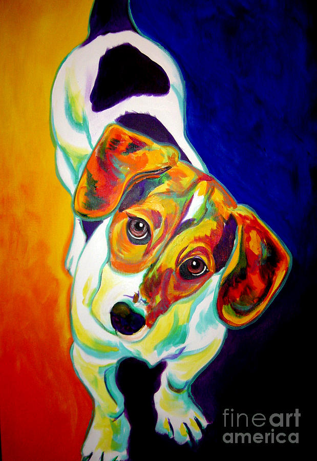 Beagle - Scooter Painting by Dawg Painter