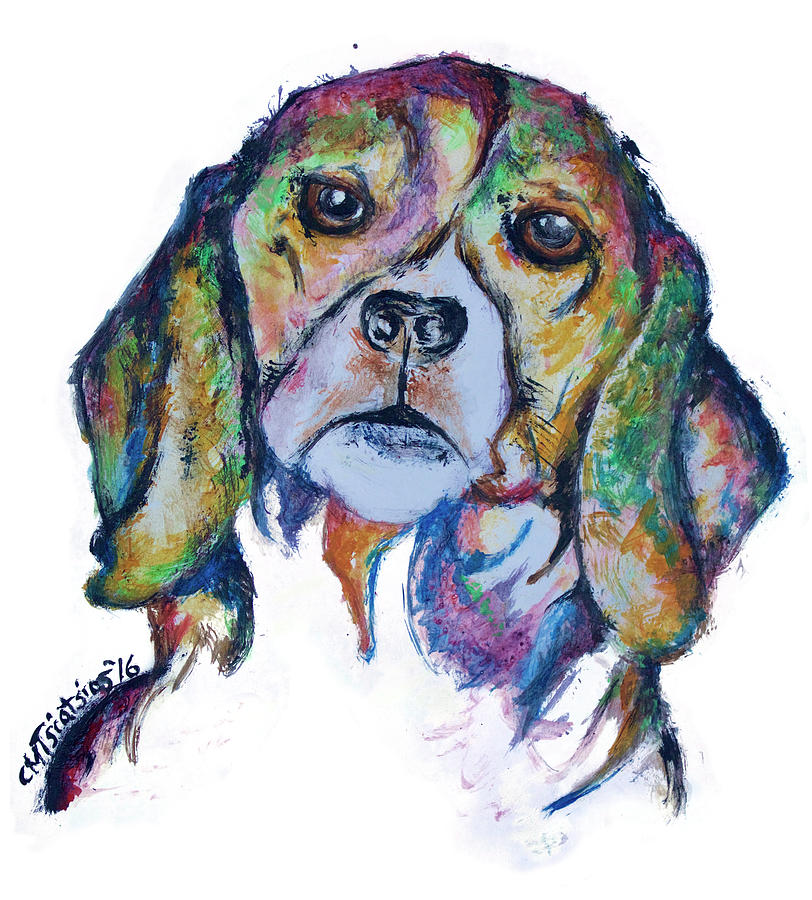 Beagle Painting by Carol Tsiatsios