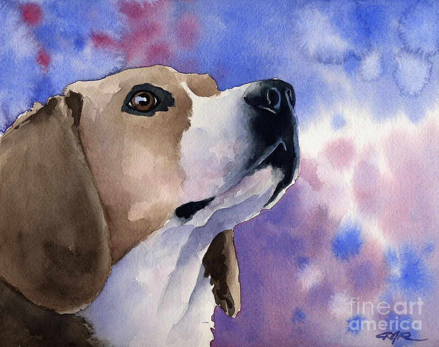 Dog Painting - Beagle by David Rogers