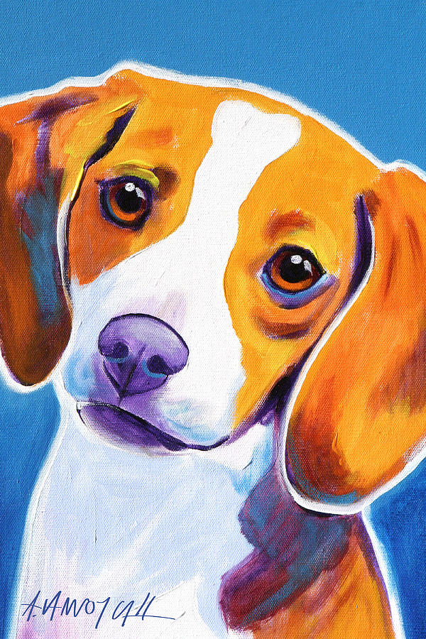 Beagle - Dixie Painting by Dawg Painter