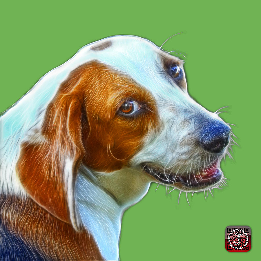 Beagle dog Art- 6896 -WB Painting by James Ahn