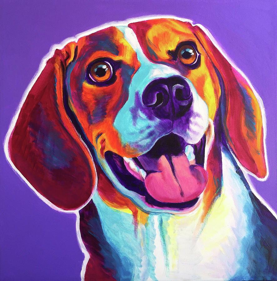 Beagle Painting - Beagle - Luca by Dawg Painter
