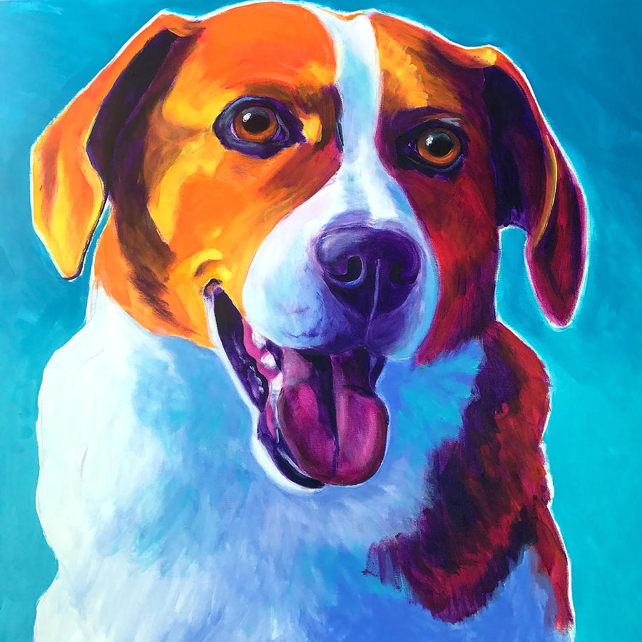 Dog Painting - Beagle - Penny by Dawg Painter