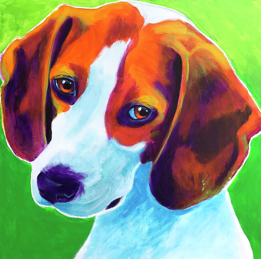 Dog Painting - Beagle - Watson by Dawg Painter