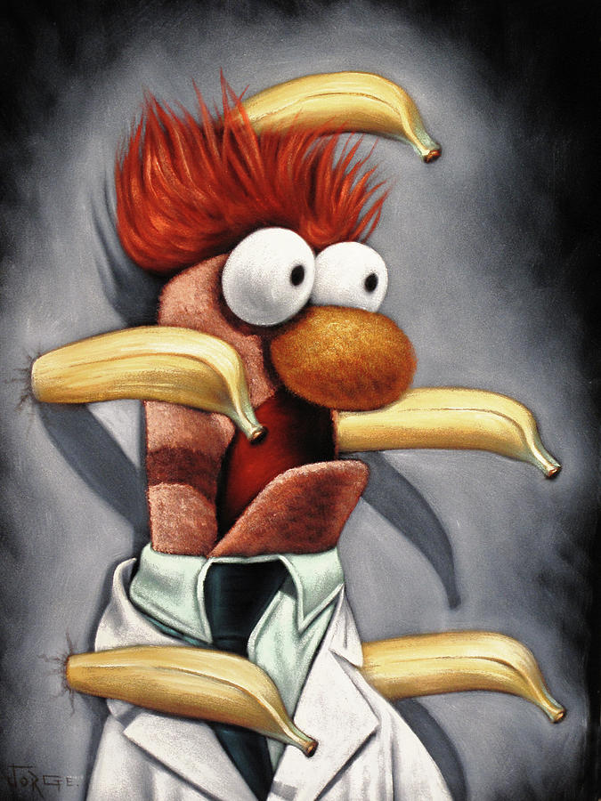 Vintage Painting - Beaker Muppet character from The Muppet Show by Jorge Terrones