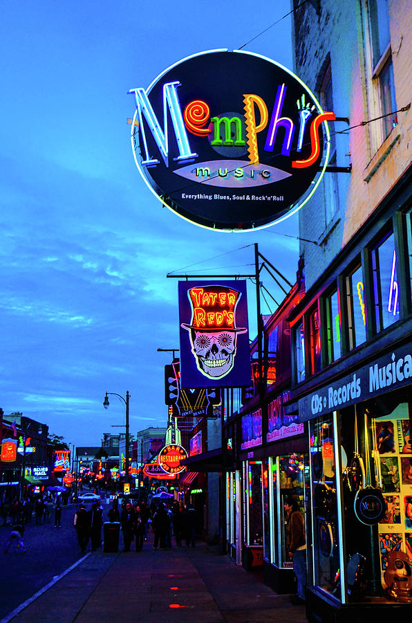 Memphis Photograph - Beale Str. Blues  by D Justin Johns