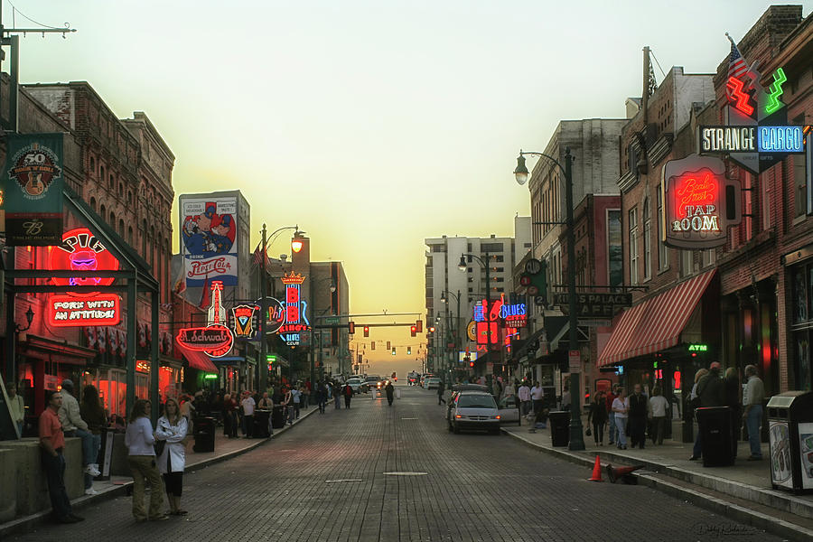 Beale Street Evening Photograph by Debby Richards