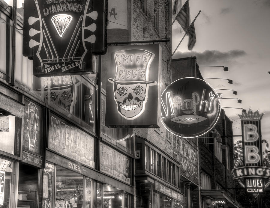 Beale Street in HDR 5 Photograph by James C Richardson