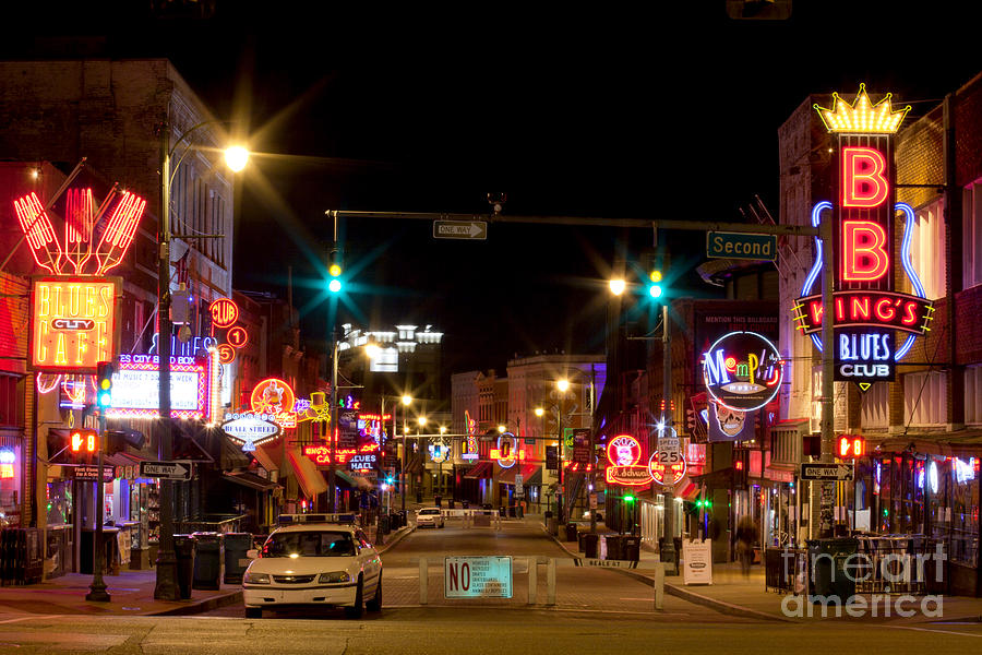 Beale Street in Downtown Memphis Tennessee Photograph by Anthony Totah