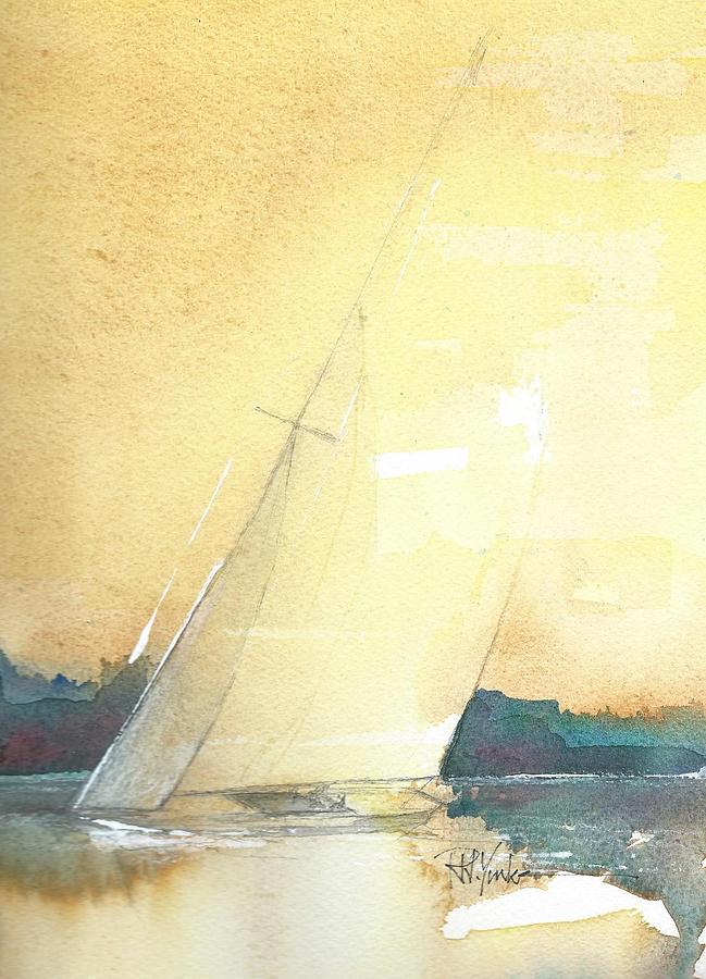 Sailing Painting - Beam Reach by Robert Yonke