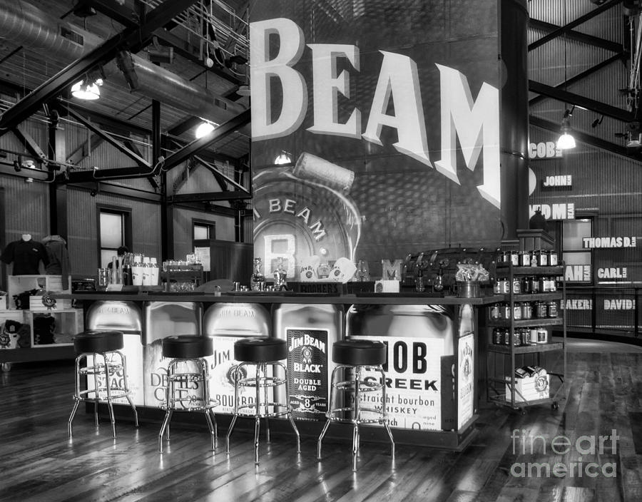 Beams Bourbon Bar Black and White Photograph by Mel Steinhauer