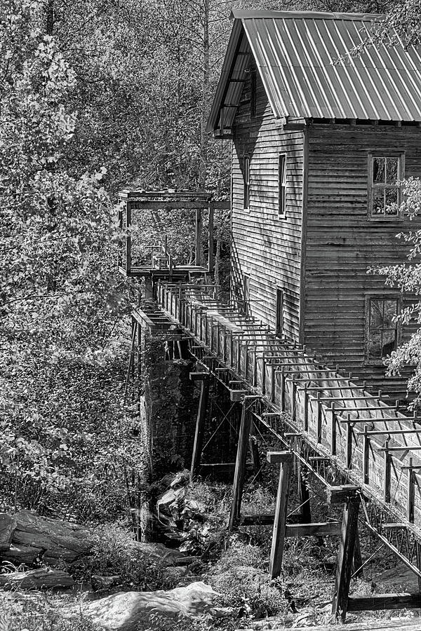 Beans Gristmill in Black and White Photograph by JC Findley