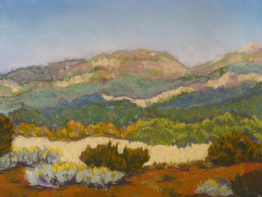Bear Canyon Mountains Pastel by Constance Gehring