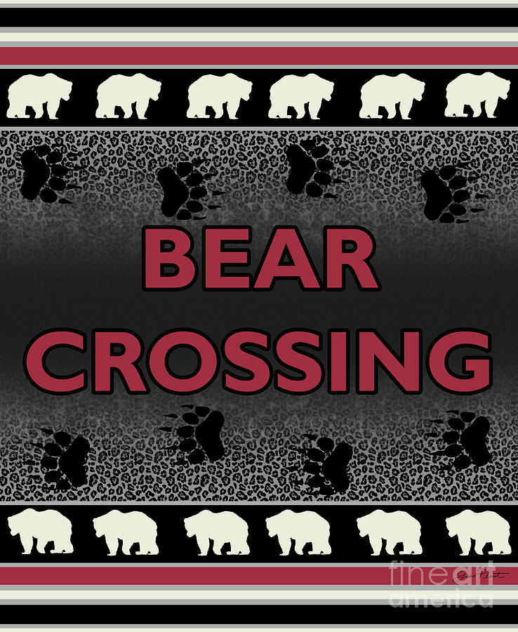 Bear Crossing-B Digital Art by Jean Plout