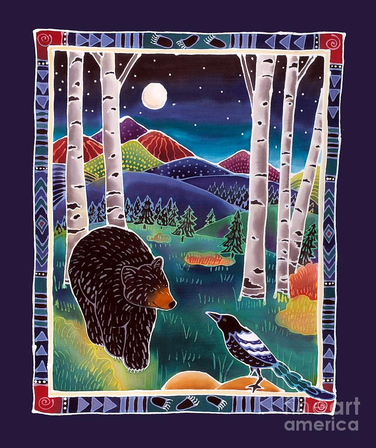 Animal Painting - Bear Greets Magpie by Harriet Peck Taylor